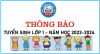 Thông báo tuyển sinh trực tiếp lớp 1 trường tiểu học Trần Phú quận Hà Đông năm học 2023-2024.