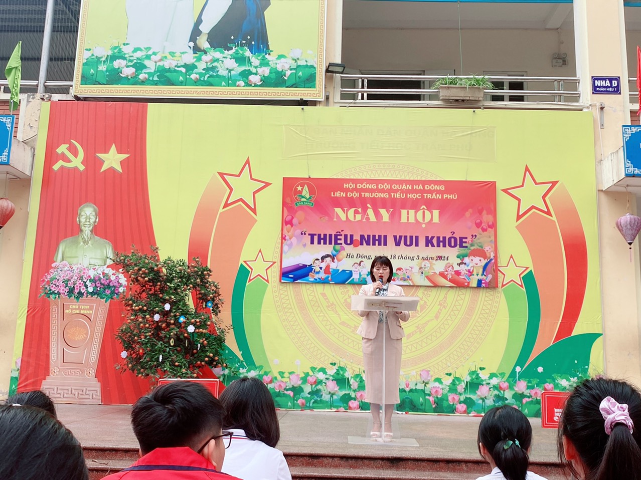 Trường TH Trần Phú tổ chức "Ngày hội Thiếu nhi vui khỏe "